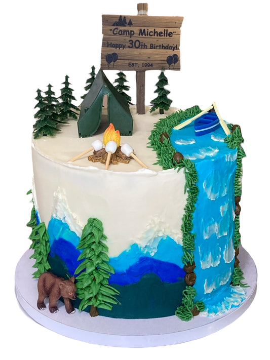 Camp-themed Cake