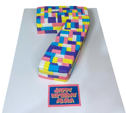 Lego Number  Cake